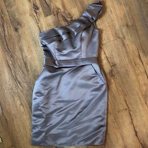 BARI JAY one shoulder dress with pockets